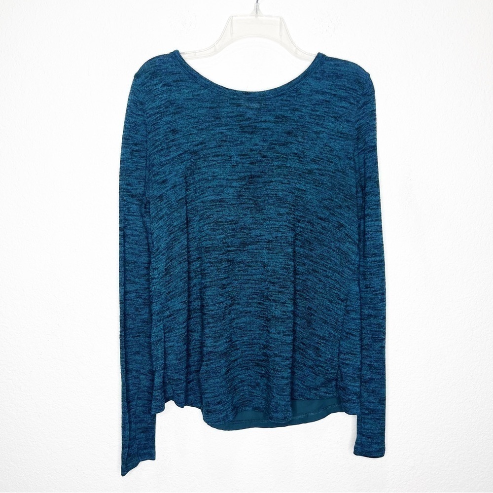 Old Navy Split Black Knit Sweater in Teal